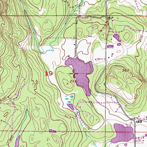 Topographic Map of Woods Reservoir, WA