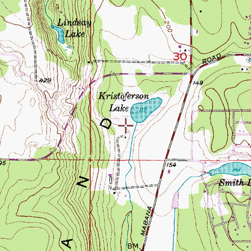 Topographic Map of Kristofferson Lake Dam, WA