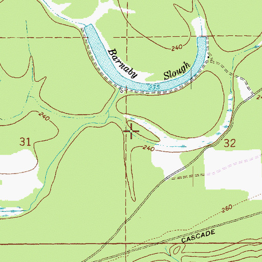 Topographic Map of Barnaby Slough Number Two, WA