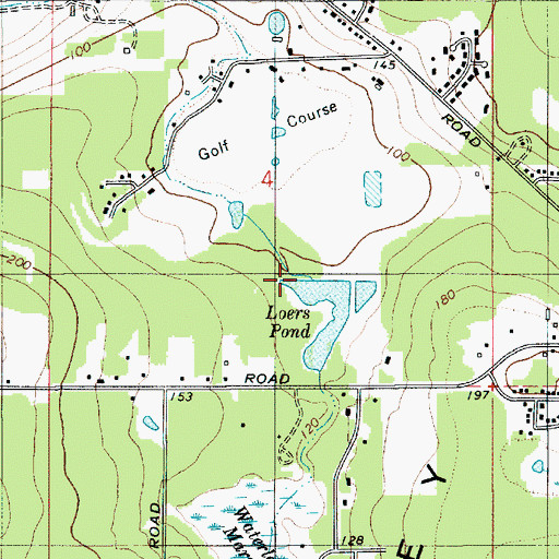 Topographic Map of Loers Dam, WA