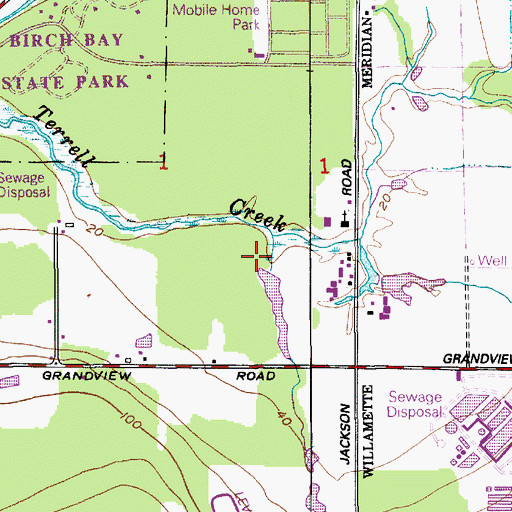 Topographic Map of Unruh Reservoir Dam, WA