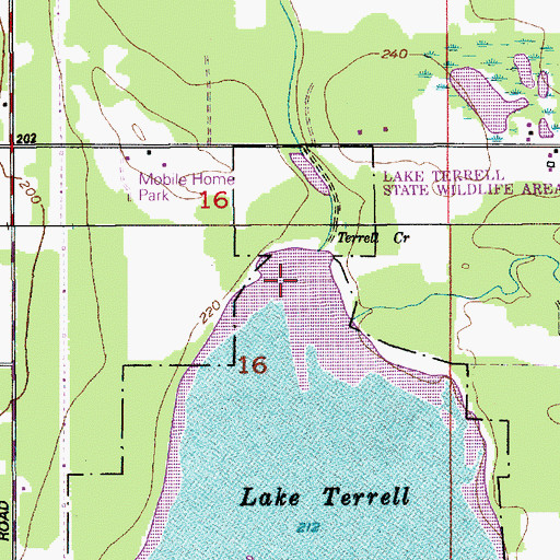 Topographic Map of Lake Terrell, WA