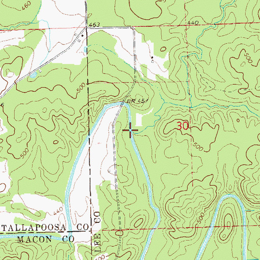 Topographic Map of Ropes Creek, AL