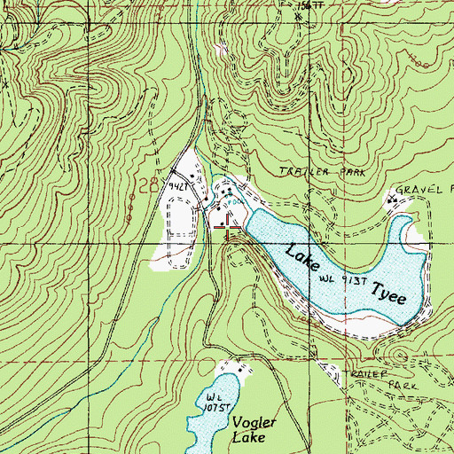 Topographic Map of Skagit Lake Dam, WA