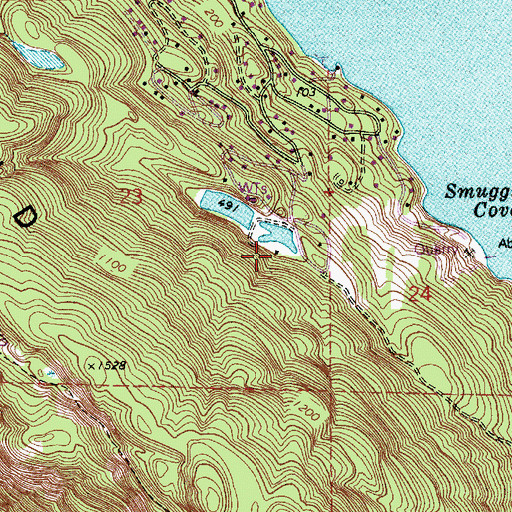 Topographic Map of Lummi Island Est. Dam, WA