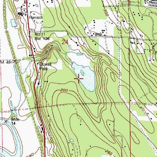 Topographic Map of Loutsis Dam, WA