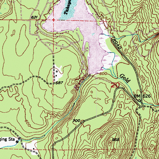 Topographic Map of Tahuya River Dam, WA