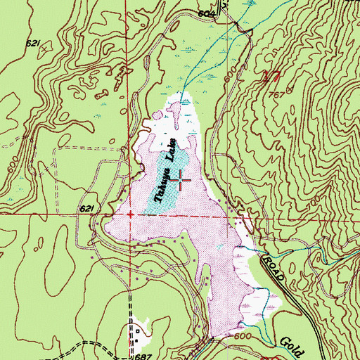 Topographic Map of Tahuya Lake, WA