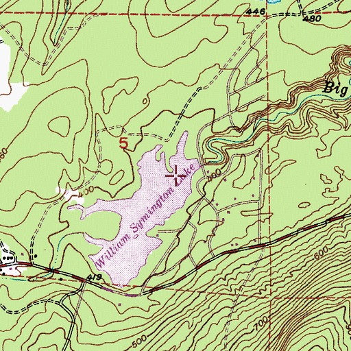 Topographic Map of William Symington Dam, WA