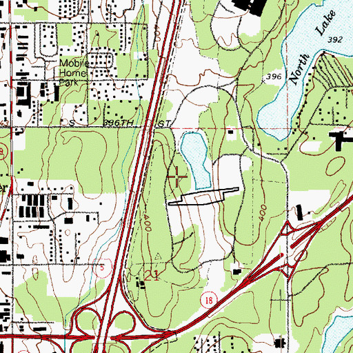 Topographic Map of Weyerhaeuser Dam, WA