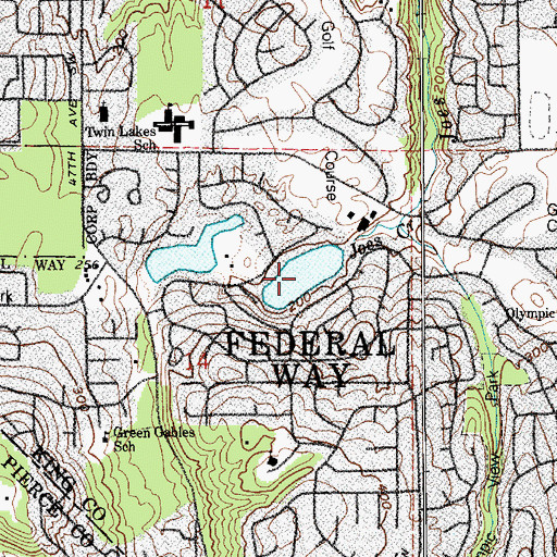 Topographic Map of Lake Loreene, WA