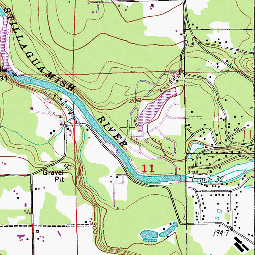 Topographic Map of Rainbow Springs Dam, WA