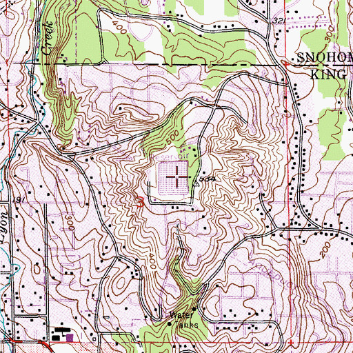 Topographic Map of Lake Forest Park Reservoir Dam, WA