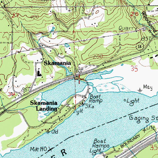 Topographic Map of Woodard Dam, WA