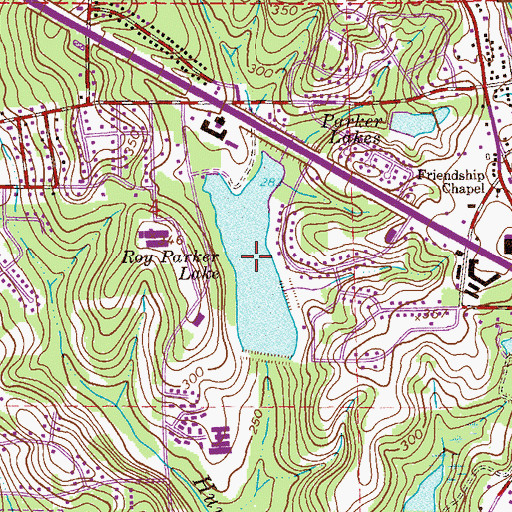 Topographic Map of Roy Parker Lake, AL