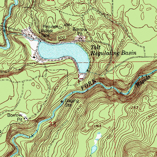 Topographic Map of Tolt River Regulating Basin South Dam, WA