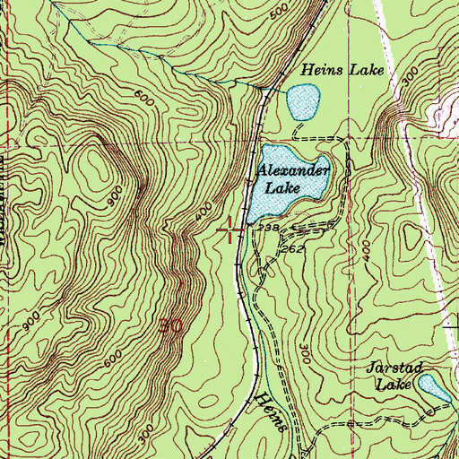 Topographic Map of Alexander Lake Dam, WA