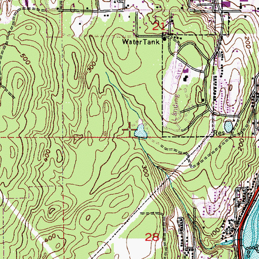 Topographic Map of Bremerton Reservoir Number Three Dam, WA