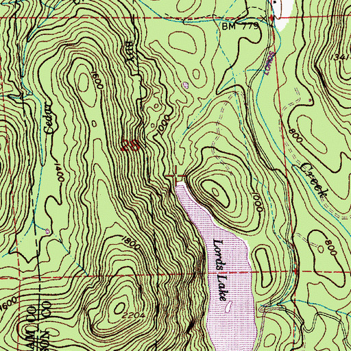 Topographic Map of Lords Lake North Dam, WA