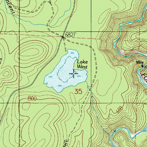 Topographic Map of West Lake Dam, WA
