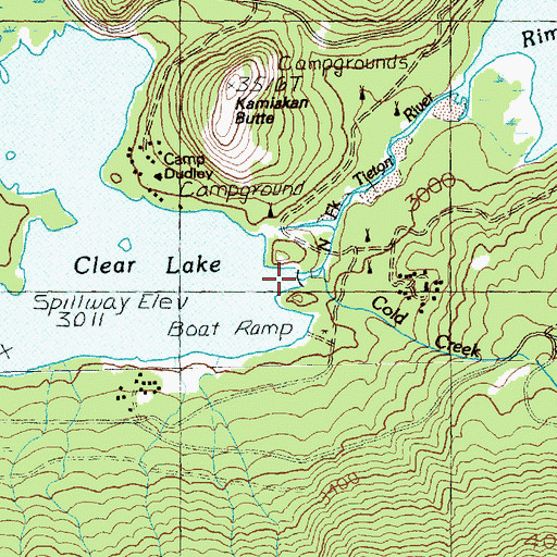 Topographic Map of Clear Creek Dam, WA