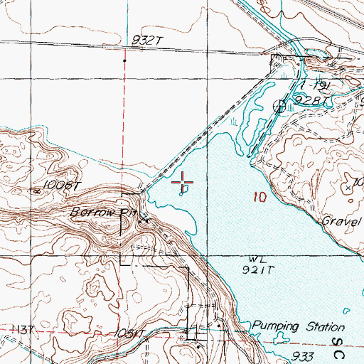 Topographic Map of North Scooteney Dike Dam, WA