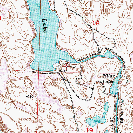 Topographic Map of Soda Lake Dike Dam, WA