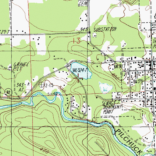 Topographic Map of Gardner Dam, WA