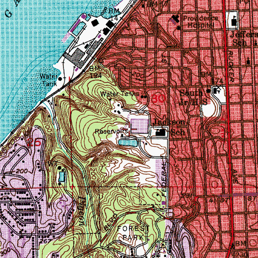 Topographic Map of Reservoir Number Four, WA