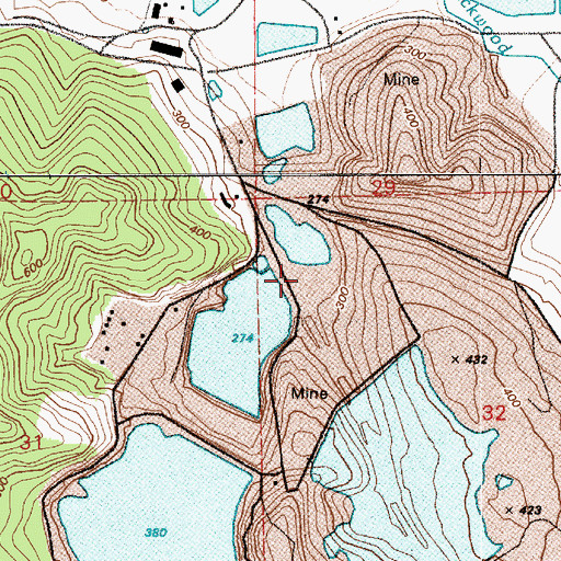 Topographic Map of Dam Number Two, WA