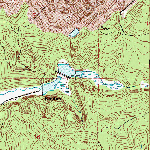 Topographic Map of Pond Number Seven, WA