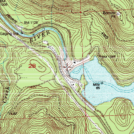 Topographic Map of Howard A Hanson Dam, WA