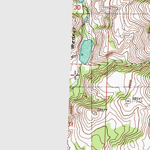Topographic Map of Wenner Lake Number Two Dam, WA