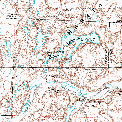 Topographic Map of Black Lake-Upper, WA