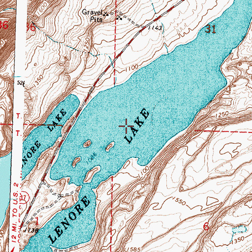 Topographic Map of Alkali Lake, WA