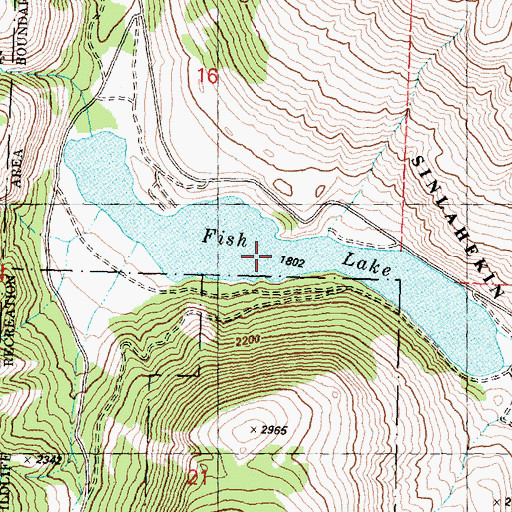 Topographic Map of Fish Lake, WA
