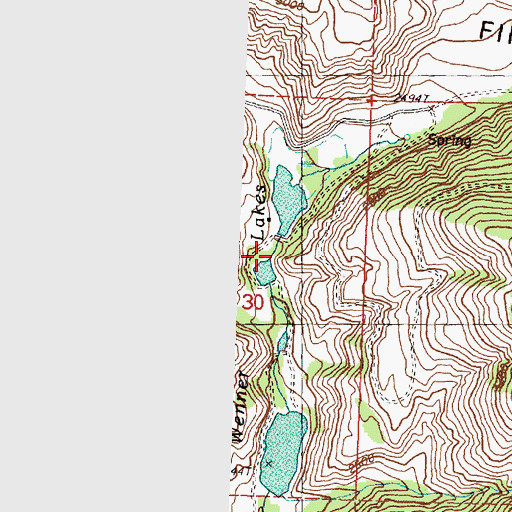 Topographic Map of Wenner Lake Number Three Dam, WA