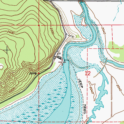 Topographic Map of Calispell Lake Dam, WA