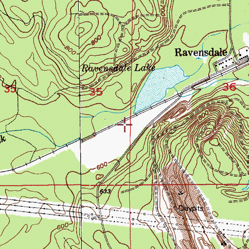 Topographic Map of Ravensdale Pit, WA