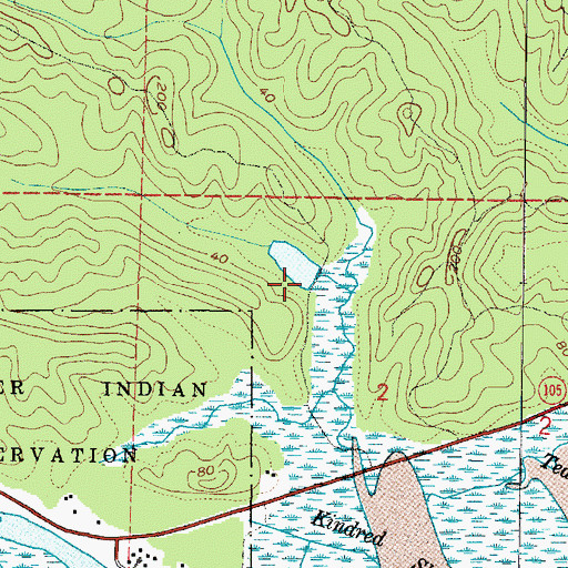 Topographic Map of Teal Duck Slough Dam, WA