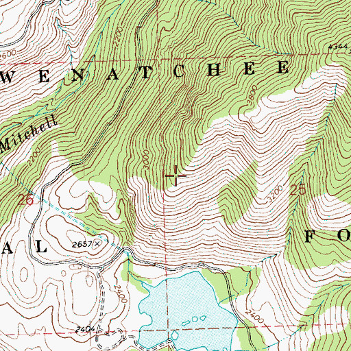Topographic Map of Antilon Saddle Dam, WA