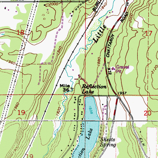 Topographic Map of Reflection Lake North Dam, WA