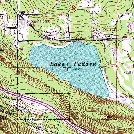 Topographic Map of Lake Padden, WA