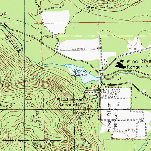 Topographic Map of Trout Creek Pond (historical), WA