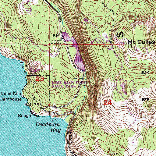 Topographic Map of Sams Dam, WA