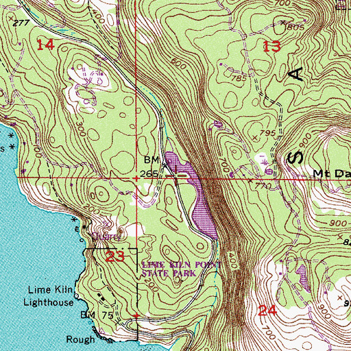 Topographic Map of Carefree Lake, WA