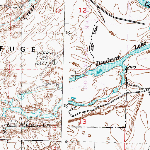 Topographic Map of Rock Check IV-14 Dam, WA