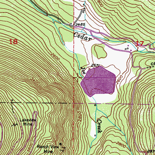 Topographic Map of Frank Matney Dam, WA