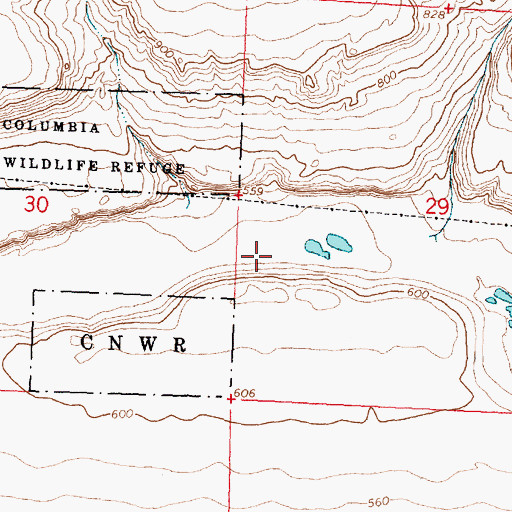 Topographic Map of Merry Lake, WA