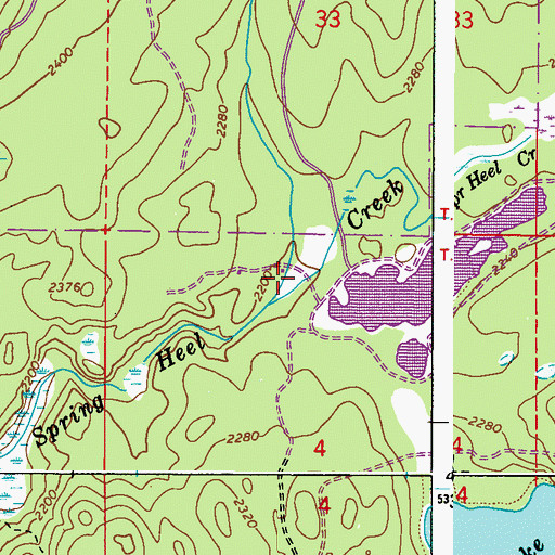 Topographic Map of Kettwig Wildlife Dam, WA